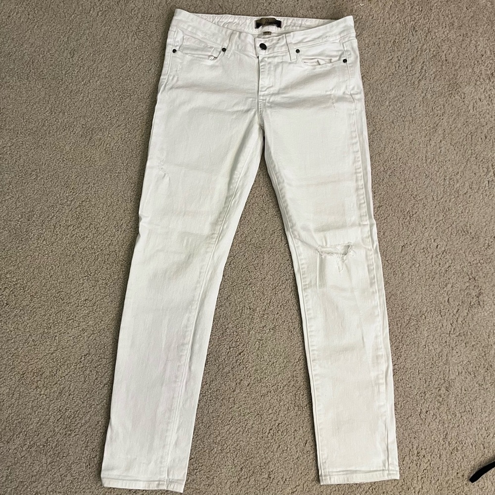 Paige Vintage Peg Skinny Distressed Jeans
